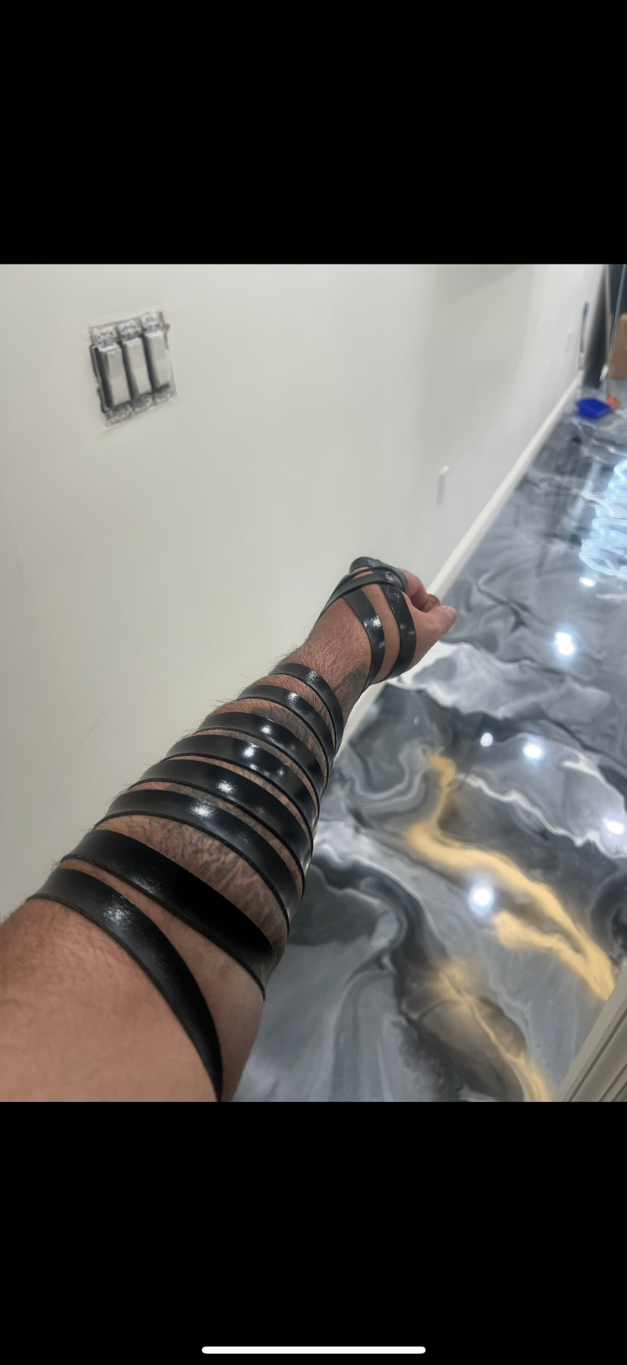 Tefillin practice near bathroom