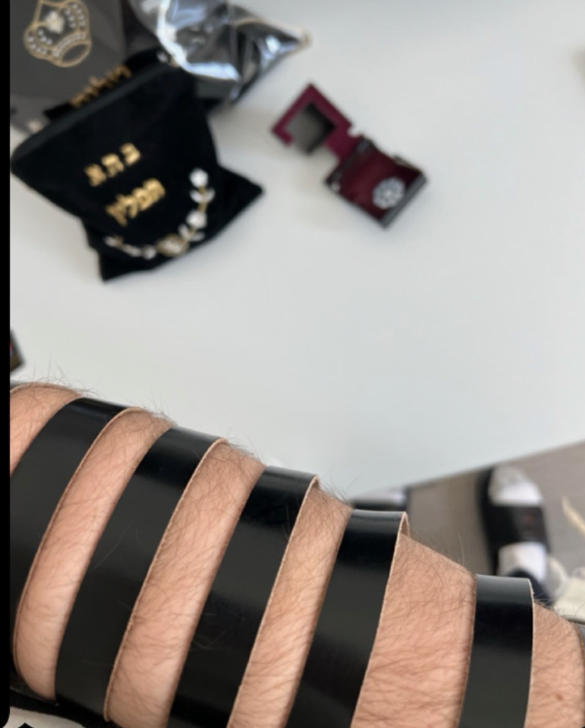 Tefillin practice on a luxury yacht
